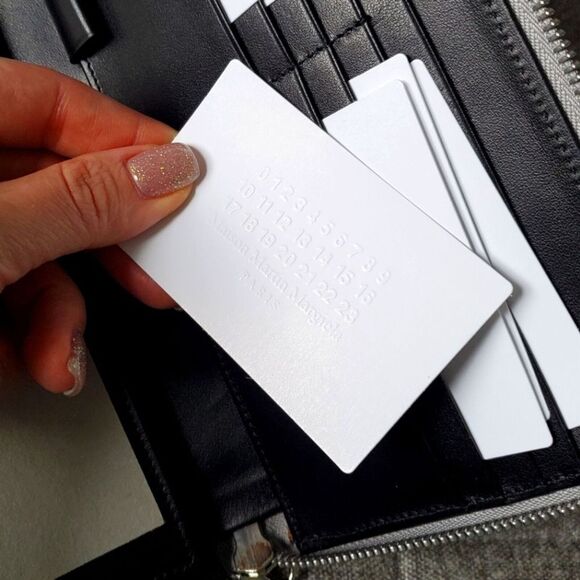 Maison Martin Margiela 11 Silver Cracked Leather Foil Travel Long Wallet Clutch - Picture 7 of 15